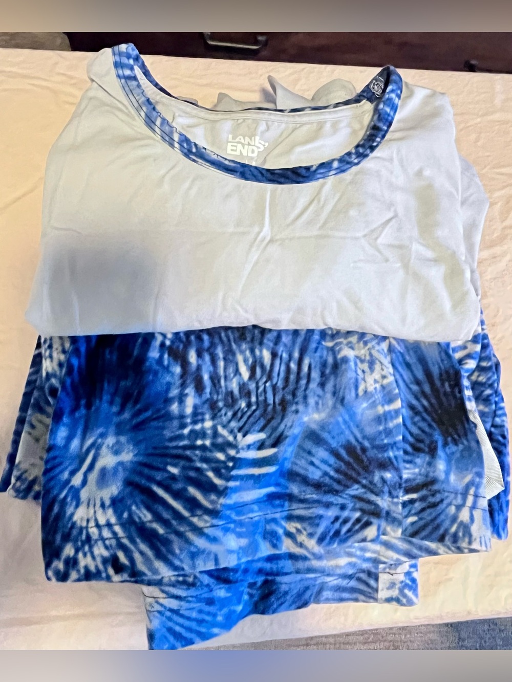 Lands' End Blue Tie-Dye pajama set